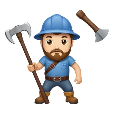 men with axes sticker