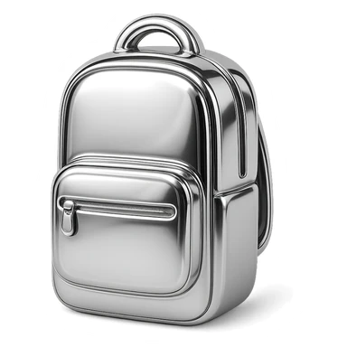 Minimal flat icon of a modern work backpack, clean geometry sticker