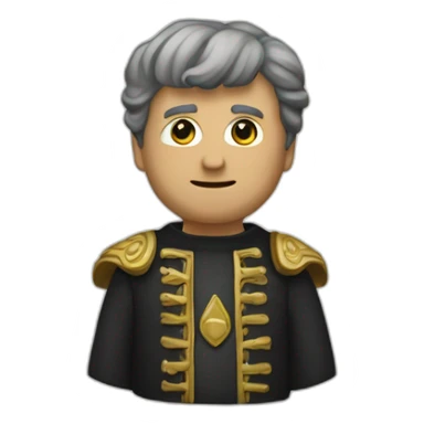 Charlemagne juste avec des très noir très simple sticker