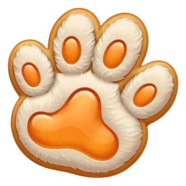 a very light pale pastel orange #FFDBBB pawprint sticker