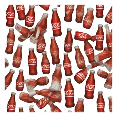 coke with bow  sticker