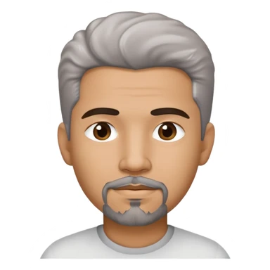 hispanic man salt and pepper hair goatee sticker
