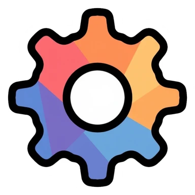 settings gear for web application sticker