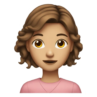 Girl wit brown hair and Brown eyes sticker