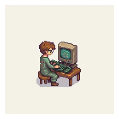 programmer retrocomputer sticker