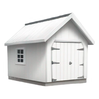 Small white shed sticker
