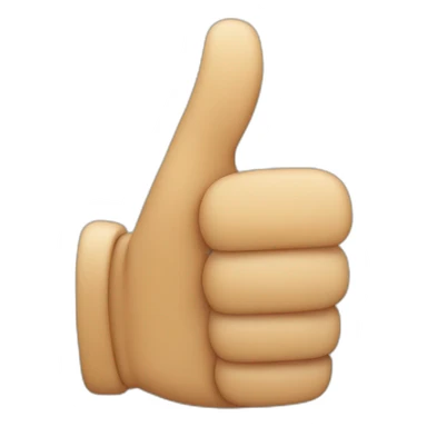 Thumbs up but with bent sticker