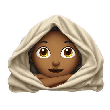 woman under blanket sticker