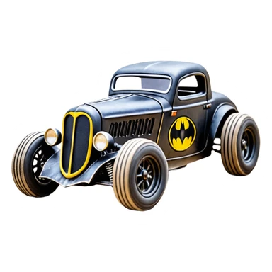 1:10 off-road lcg Basher Batgirl’s 1934 blackened tarnished Darth Vader hotrod ford jaguar Rolls rc car (extra wide tires with fenders) sticker