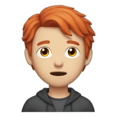 Crying allen with red hair sticker