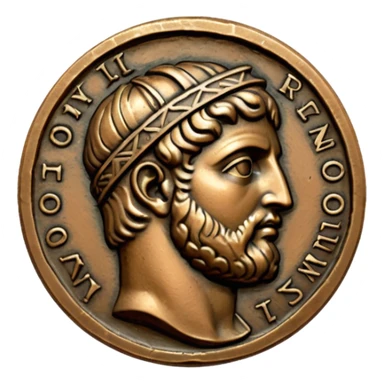 an old roman coin sticker