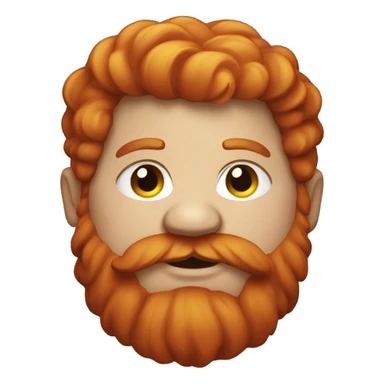 Really Fat Redhead with big beard sticker
