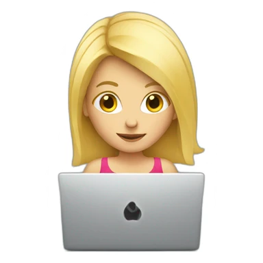blond-behind-laptop sticker