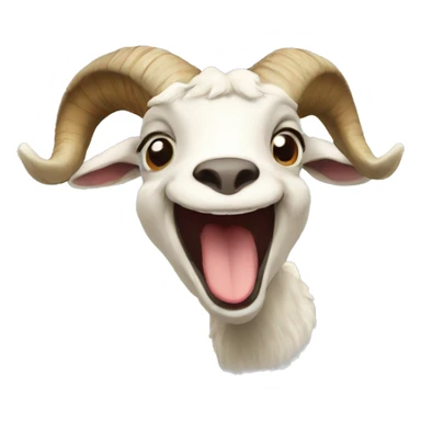Laughing mushroom-goat sticker