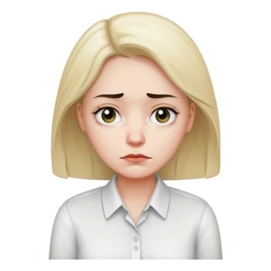 sad women office worker sticker