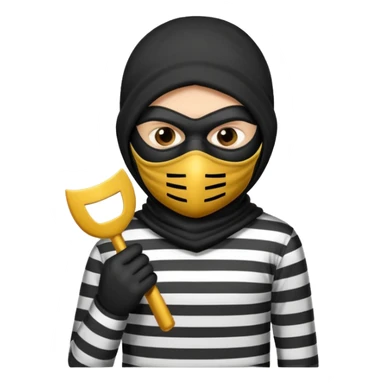 El emoji de un ladrón  sticker