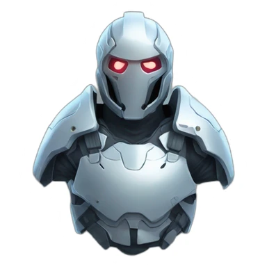 futuristic Phantom Infiltration armored breastplate ghost effect sticker