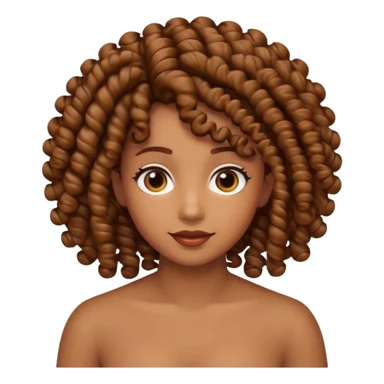 curly hair strand shaped like a spiral sticker