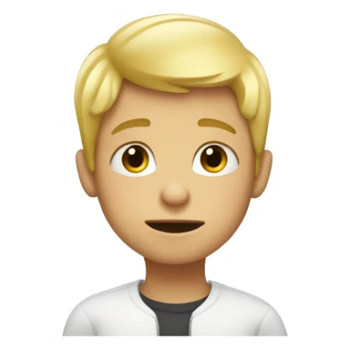 Blond boy saying sorry sticker