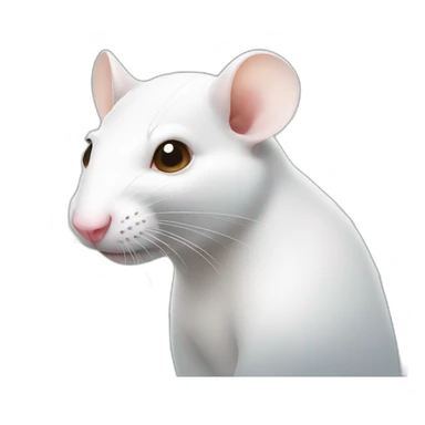 white rat with piercings sticker