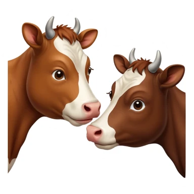 Cows kissing  sticker