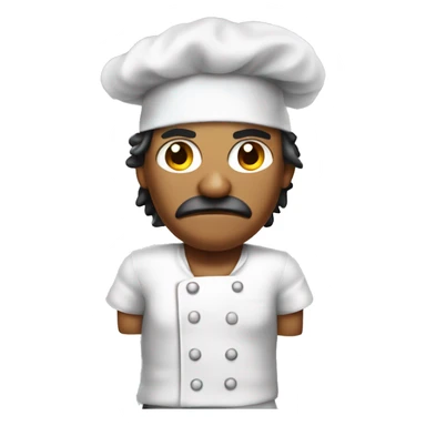 Bad assed Rambo chef with chef hat sticker