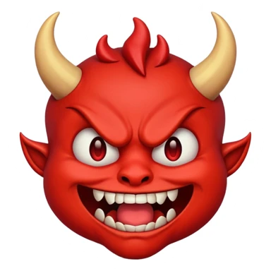 Cringing devil emoji sticker