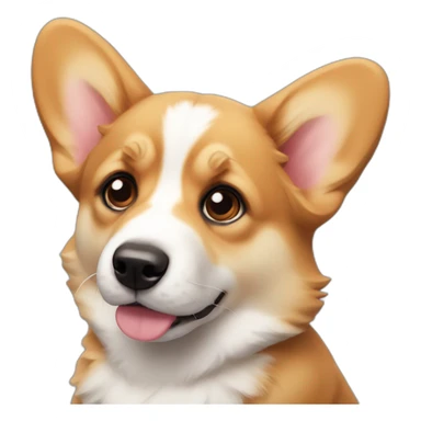 Corgi puppy sad sticker