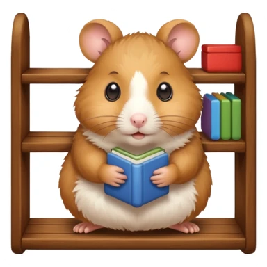 Hamster carrying shelves sticker