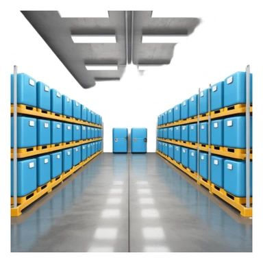 ambient and refirigeration warehouse at an angle cold sticker