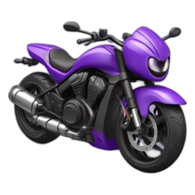 Alien violet sur une moto sticker