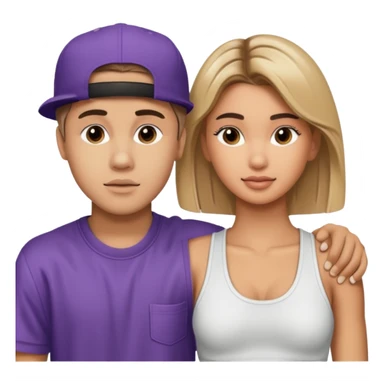 Justin bieber et hailey bieber ensemble voir tous le corps  sticker