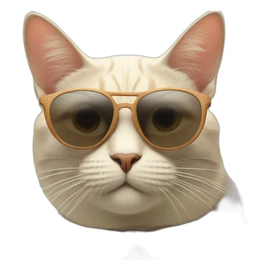Cat with sunglasses at thé beach-volleys sticker
