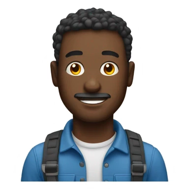 A man thet uses solar panels sticker