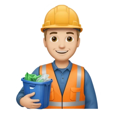 garbage man with helmet sticker