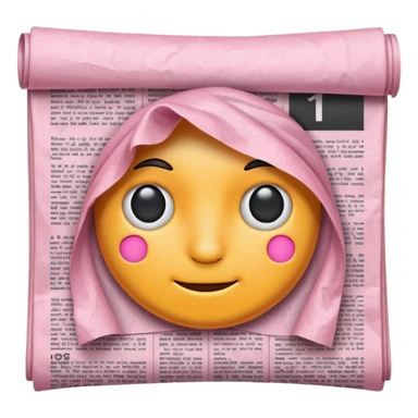 pink newspaper sticker