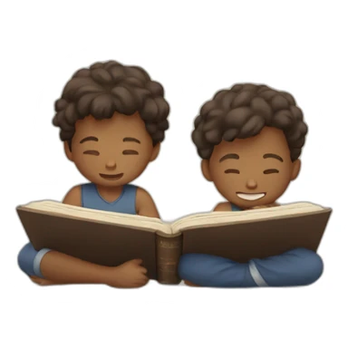 two boys reading the bible\ sticker