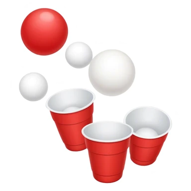 Ping pong ball in air red solo cups sticker