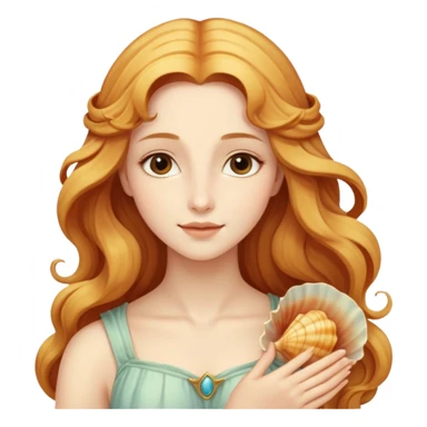 Soft, nurturing, or a bit shy. Very polite and kind. woman in a shell like venus by boticelli
more dinamic emoji sticker