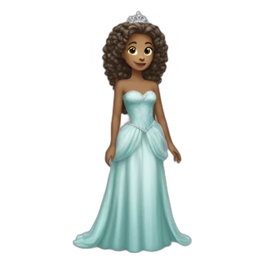 Very Beautyful princess in an expensive long dress sticker