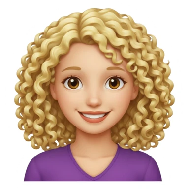 Cool blond curly girl sticker