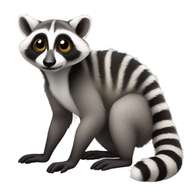Lemur-Raccoon-hybrid full body sticker