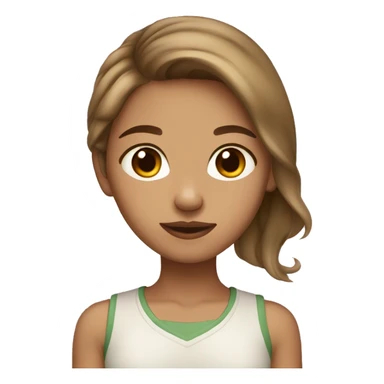 Light brown hair girl with brown eyes and olive skin sticker