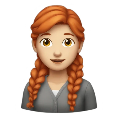 Red-haired girl with a gan sticker