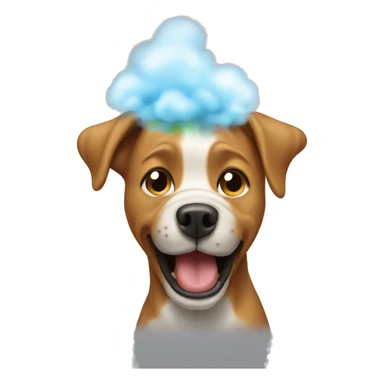 Dog farting sticker