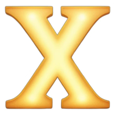 glowing Letter X sticker