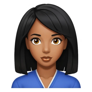 Kelly Rowland with black hair sticker