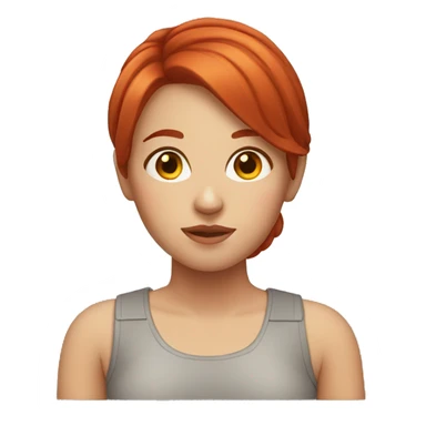 girl with red hair and bump on forehead sticker