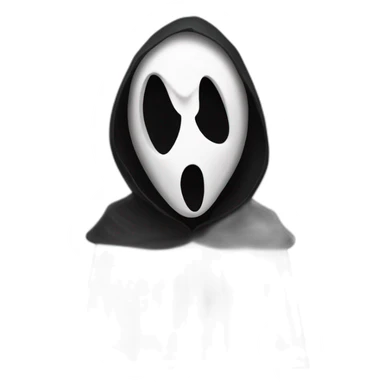 Ghost face maniac Black cloak white mask film scream sticker