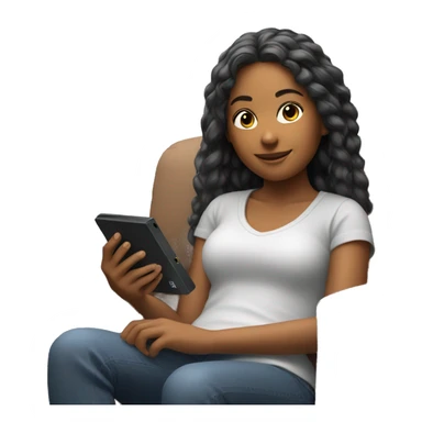 Relaxed girl with nintendo switch sticker